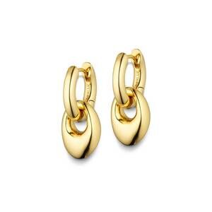NEW ANNI LU women's petit pebble hoop earrings in gold